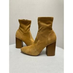Madden Girl Ranger Tan Micro block heel ankle boots